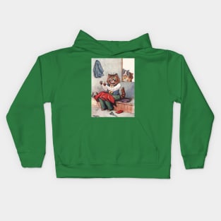 Sewing Tailor Cat Kids Hoodie